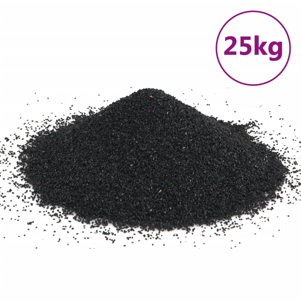 Vidaxx sable d'aquarium 25 kg 0,2-2 mm noir