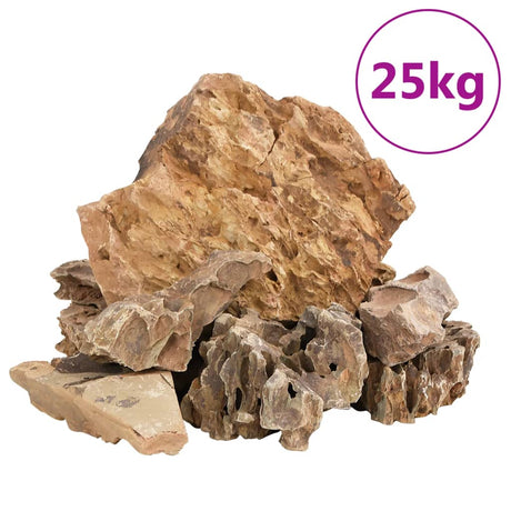 VidaXL pierres de dragon 25 kg 5-30 cm marron