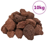 VidaXL pierres de lave 10 kg 5-8 cm rouge