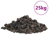 VidaXL pierres de lave 25 kg 1-2 cm noir