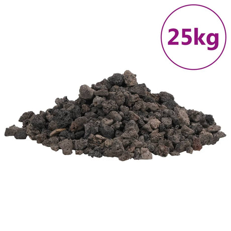 VidaXL pierres de lave 25 kg 1-2 cm noir
