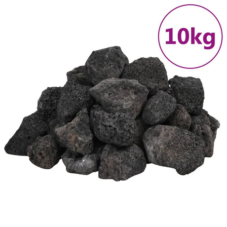 VidaXL pierres de lave 10 kg 3-5 cm noir
