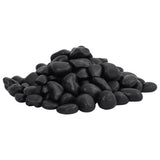 Vidaxl galets polis 2-5 cm 25 kg noir
