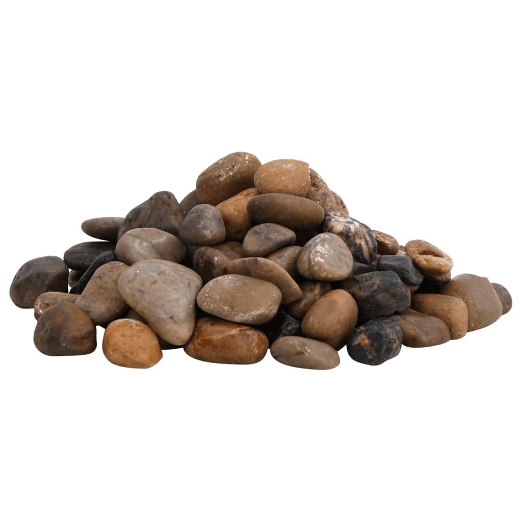 Vidaxl galets polis 2-5 cm 25 kg multicolores