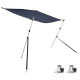 VidaXL ensemble de toiles d'ombrage T-top 174x205x(115-194) cm bleu marine