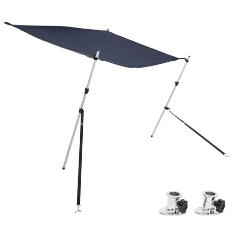 VidaXL ensemble de toiles d'ombrage T-top 174x205x(115-194) cm bleu marine