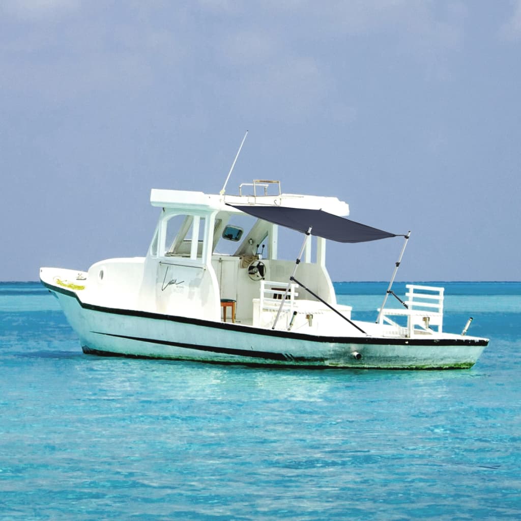 VidaXL ensemble de toiles d'ombrage T-top 174x205x(115-194) cm bleu marine