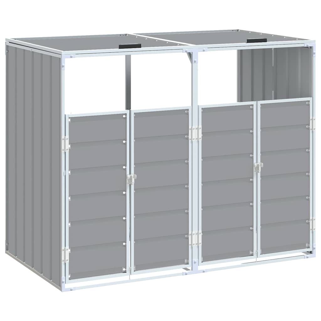 Vidaxx conteneur de stockage pour 2 conteneurs 144x81x113 cm acier gris