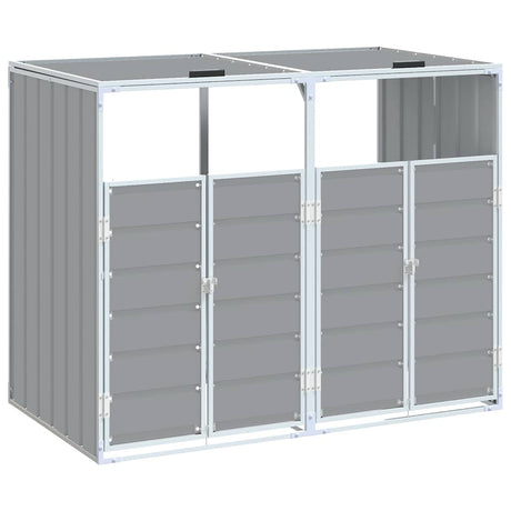 Vidaxx conteneur de stockage pour 2 conteneurs 144x81x113 cm acier gris