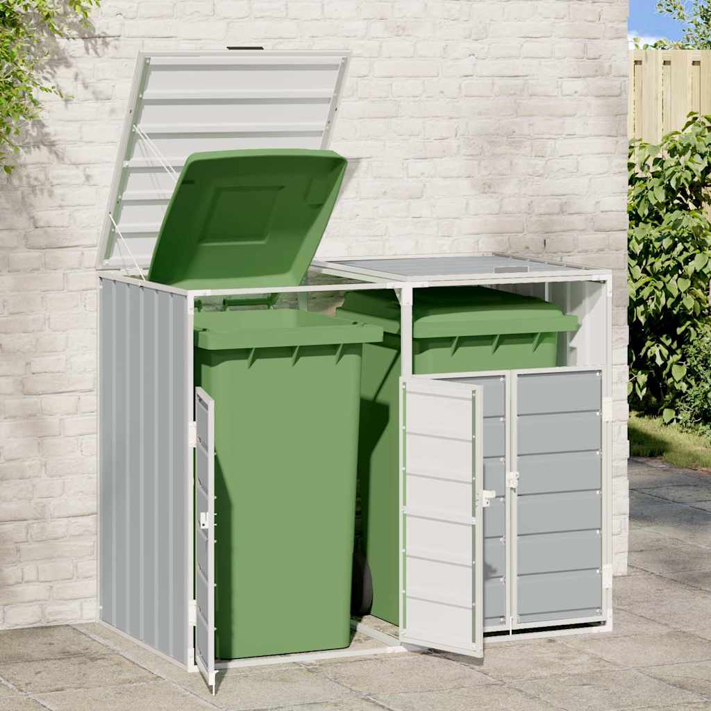 Vidaxx conteneur de stockage pour 2 conteneurs 144x81x113 cm acier gris