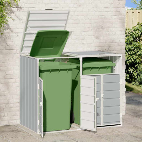 Vidaxx conteneur de stockage pour 2 conteneurs 144x81x113 cm acier gris