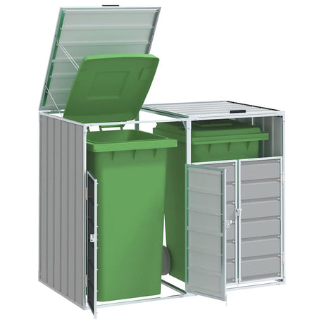 Vidaxx conteneur de stockage pour 2 conteneurs 144x81x113 cm acier gris