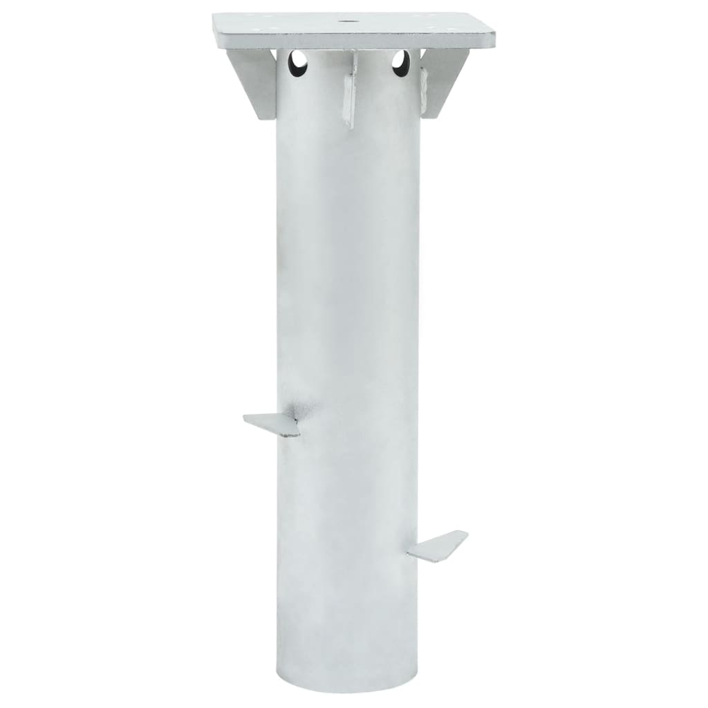 Vidaxx pied de parasol pour enterré 16x16x39,5 cm acier argenté