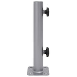 Pied de parasol Vidaxx pour mât ø32 34 38 mm acier argenté