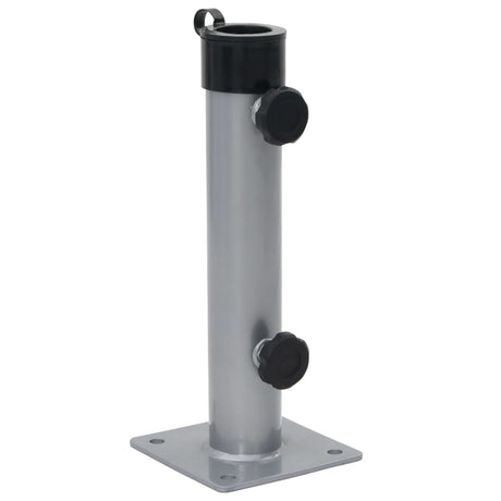 Pied de parasol Vidaxx pour mât ø38 48 mm acier argenté