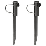 Vidaxx pieds de parasol avec épingles 2 pcs 19x42 cm acier galvanisé