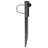 Vidaxx pieds de parasol avec épingles 2 pcs 19x42 cm acier galvanisé