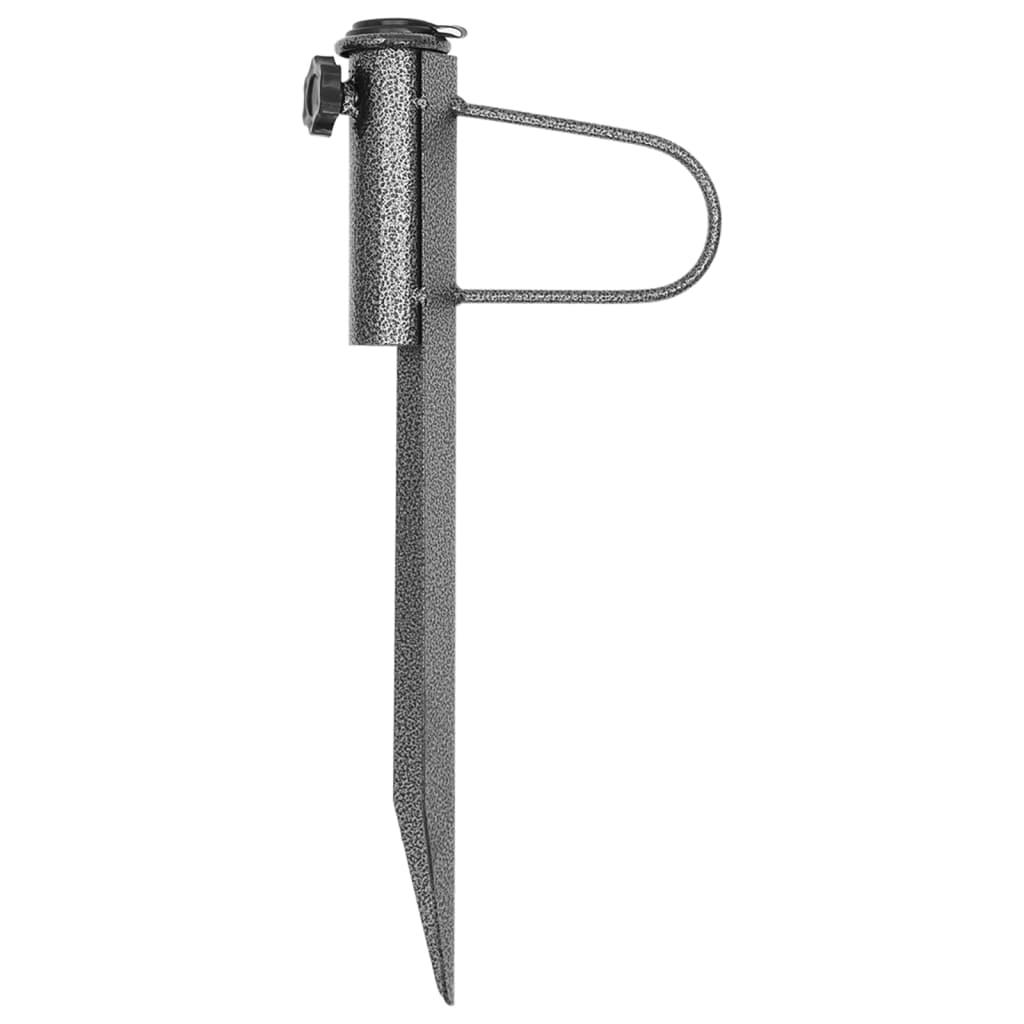 Vidaxx pieds de parasol avec épingles 2 pcs 19x42 cm acier galvanisé