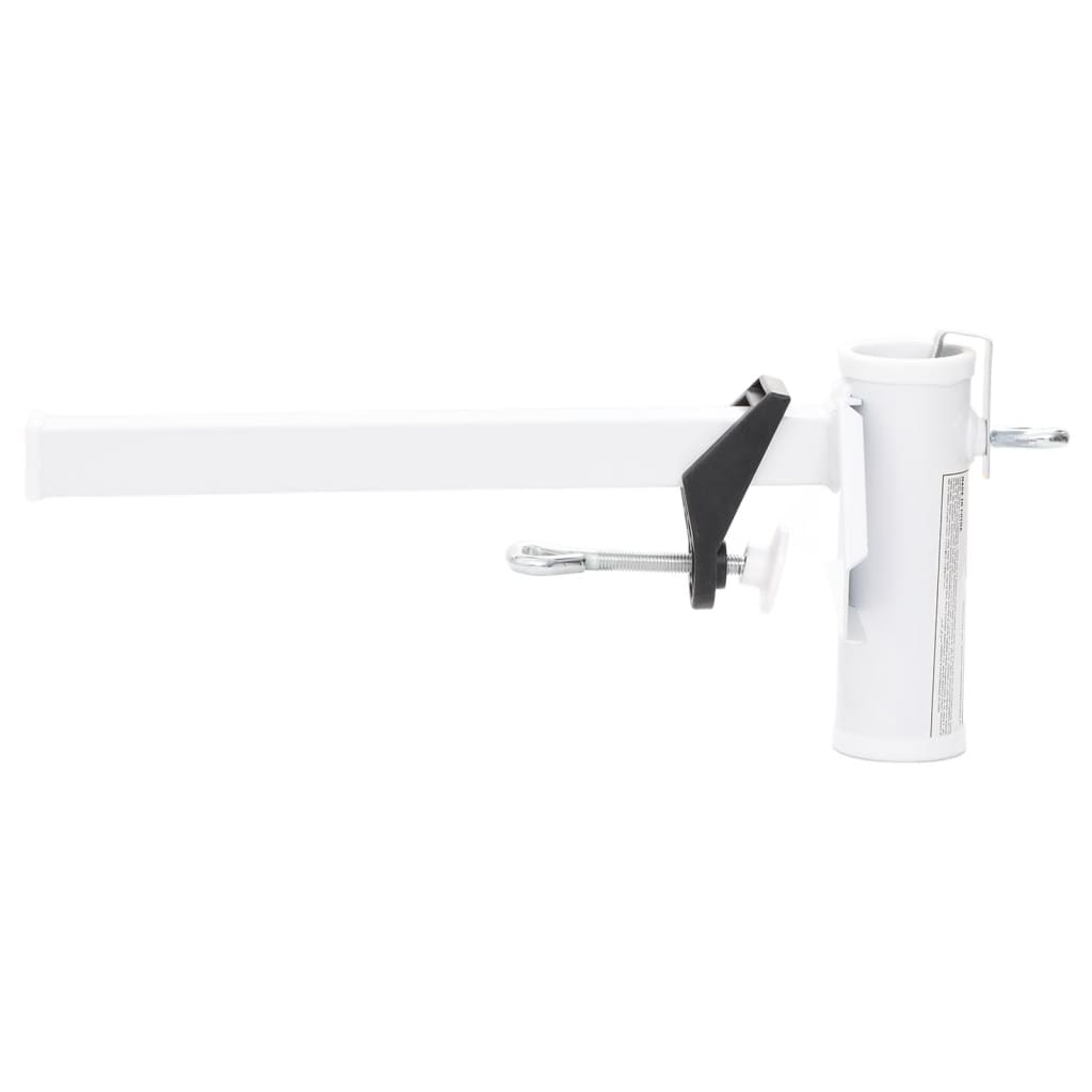 Vidaxx pince de parasol pour balcon 38 mm acier blanc