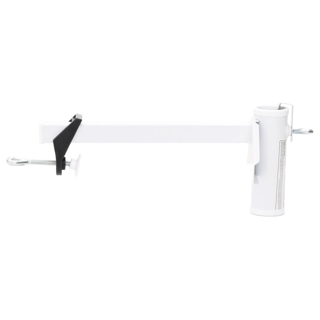 Vidaxx pince de parasol pour balcon 38 mm acier blanc