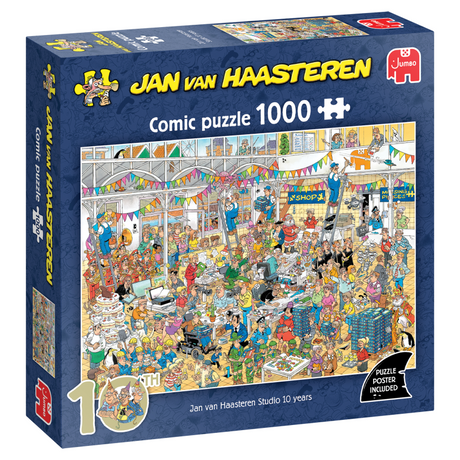 Puzzle Jumbo Jan van Haasteren - 10 ans Jan Van Haasteren Studio, 1000 pcs.