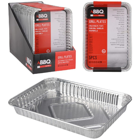 Plats pour barbecue 32x23x4 cm 4 pièces