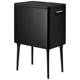 Excellent houseware afvalbak 35l metaal zwart