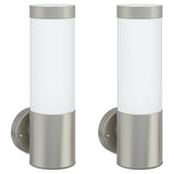 Vidaxx applique d'extérieur 2 pcs argent 12 x 8,5 x 27 cm