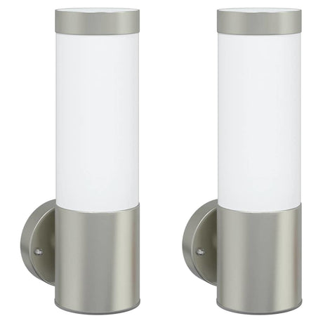Vidaxx applique d'extérieur 2 pcs argent 12 x 8,5 x 27 cm