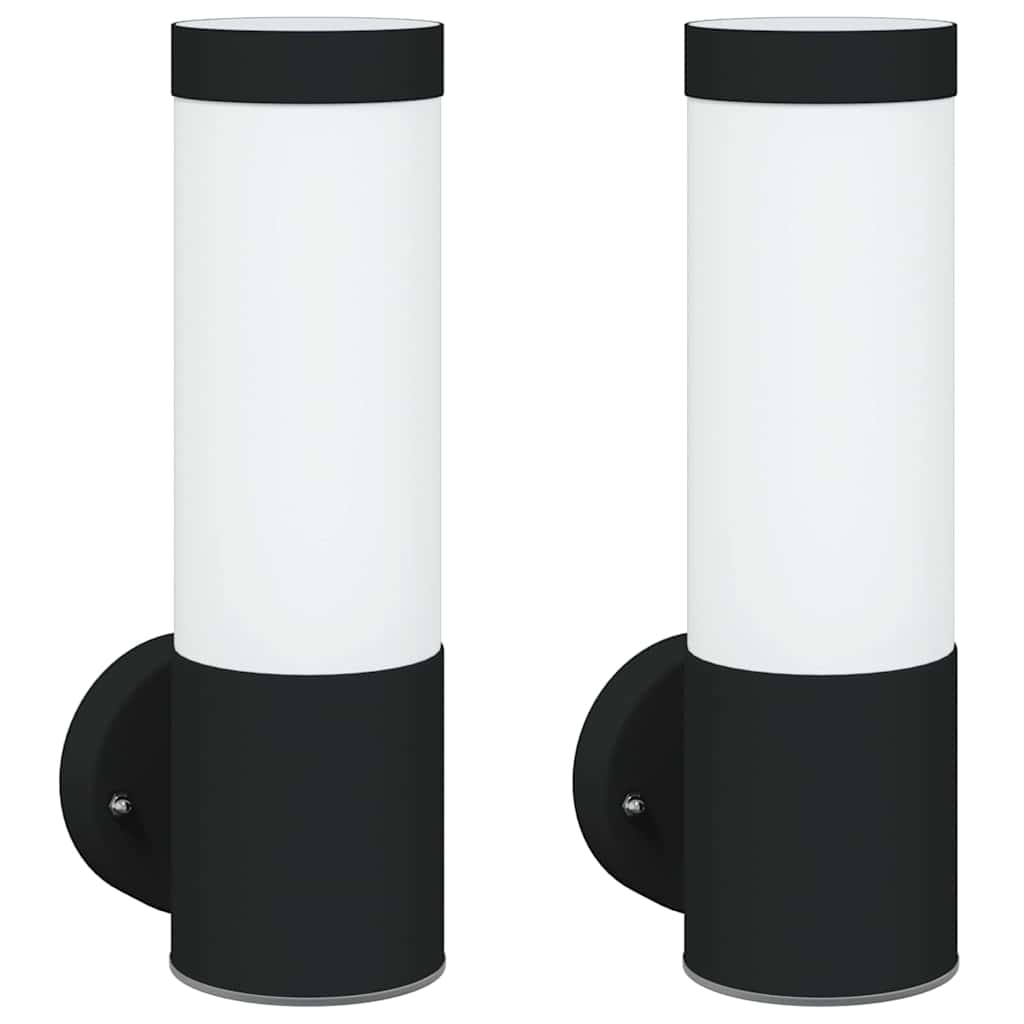 Vidaxx applique d'extérieur 2 pcs noir 12 x 8,5 x 27 cm