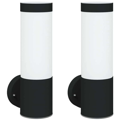 Vidaxx applique d'extérieur 2 pcs noir 12 x 8,5 x 27 cm