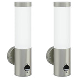 Vidaxx applique d'extérieur 2 pcs argent 12 x 8,5 x 29 cm