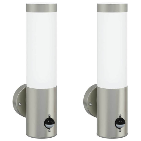 Vidaxx applique d'extérieur 2 pcs argent 12 x 8,5 x 29 cm