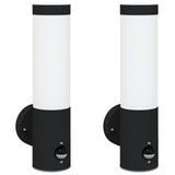 Vidaxx applique d'extérieur 2 pcs noir 12 x 8,5 x 29 cm