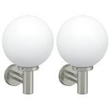 Vidaxx applique d'extérieur 2 pcs argent 28 x 25 x 38 cm