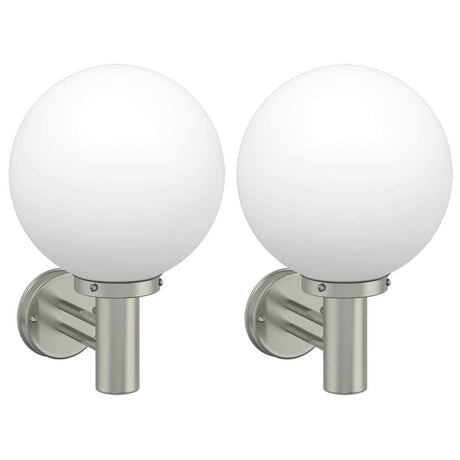 Vidaxx applique d'extérieur 2 pcs argent 28 x 25 x 38 cm