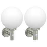 Vidaxx applique d'extérieur 2 pcs argent 28 x 25 x 38 cm