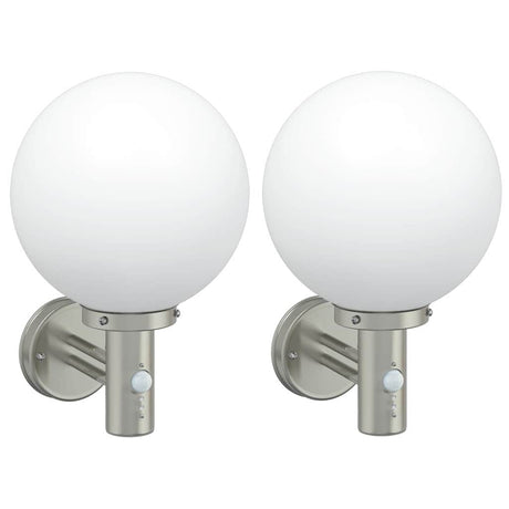 Vidaxx applique d'extérieur 2 pcs argent 28 x 25 x 38 cm
