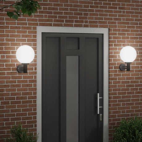 Vidaxx applique d'extérieur 2 pcs noir 28 x 25 x 38 cm