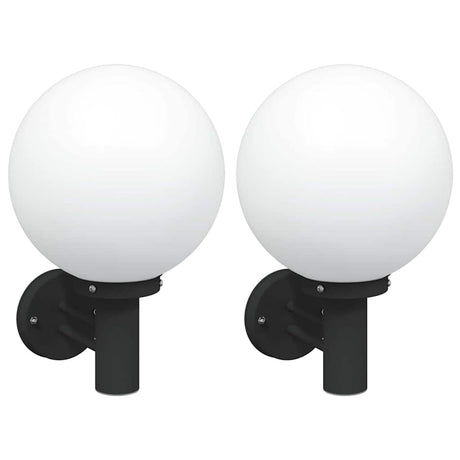 Vidaxx applique d'extérieur 2 pcs noir 28 x 25 x 38 cm