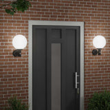 Vidaxx applique d'extérieur 2 pcs noir 28 x 25 x 38 cm