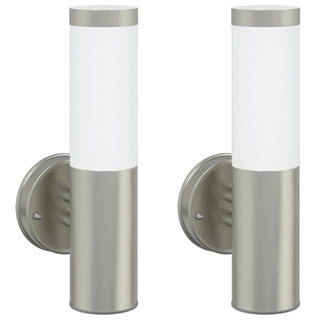 Vidaxx applique d'extérieur 2 pcs argent 15 x 7,5 x 33 cm