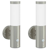 Vidaxx applique d'extérieur 2 pcs argent 15 x 7,5 x 33 cm