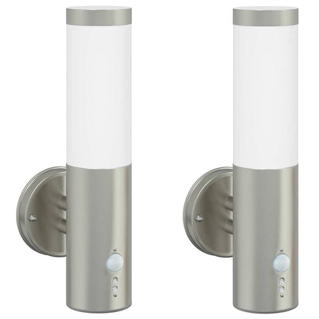 Vidaxx applique d'extérieur 2 pcs argent 15 x 7,5 x 33 cm