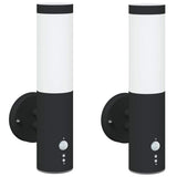 Vidaxx applique d'extérieur 2 pcs noir 15 x 7,5 x 33 cm