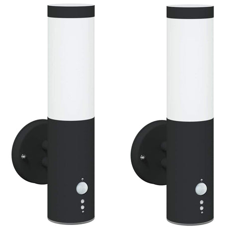 Vidaxx applique d'extérieur 2 pcs noir 15 x 7,5 x 33 cm