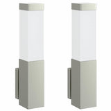 Vidaxx applique d'extérieur 2 pcs argent 10,5 x 6 x 33 cm