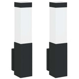 Vidaxx applique d'extérieur 2 pcs noir 10,5 x 6 x 33 cm