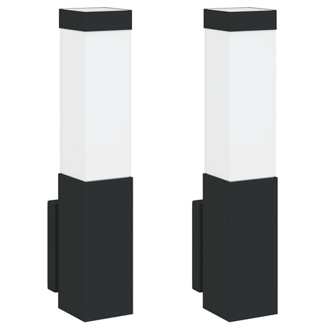 Vidaxx applique d'extérieur 2 pcs noir 10,5 x 6 x 33 cm
