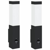 Vidaxx applique d'extérieur 2 pcs noir 10,5 x 6 x 33 cm